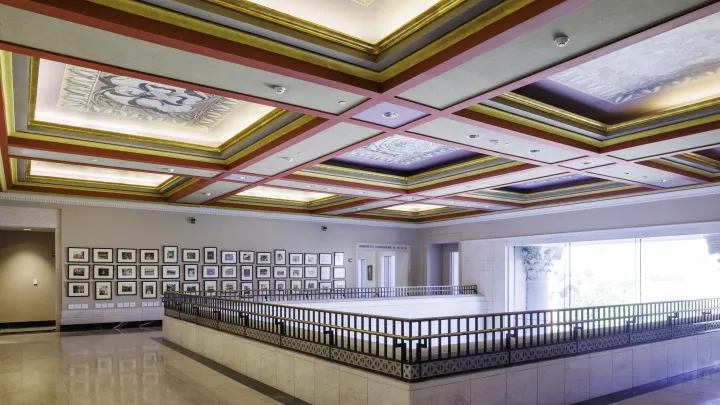 3rd floor atrium area of modern courthouse