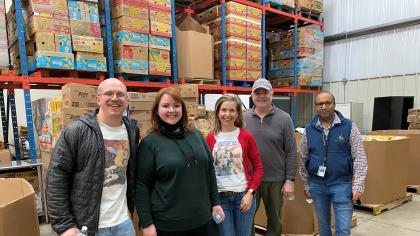 Judge Huffaker and chambers staff at Montgomery Area Food Bank