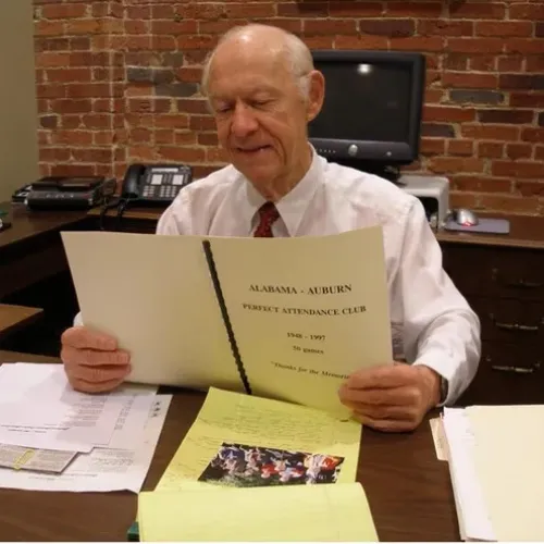 Attorney Melton Jr at his desk