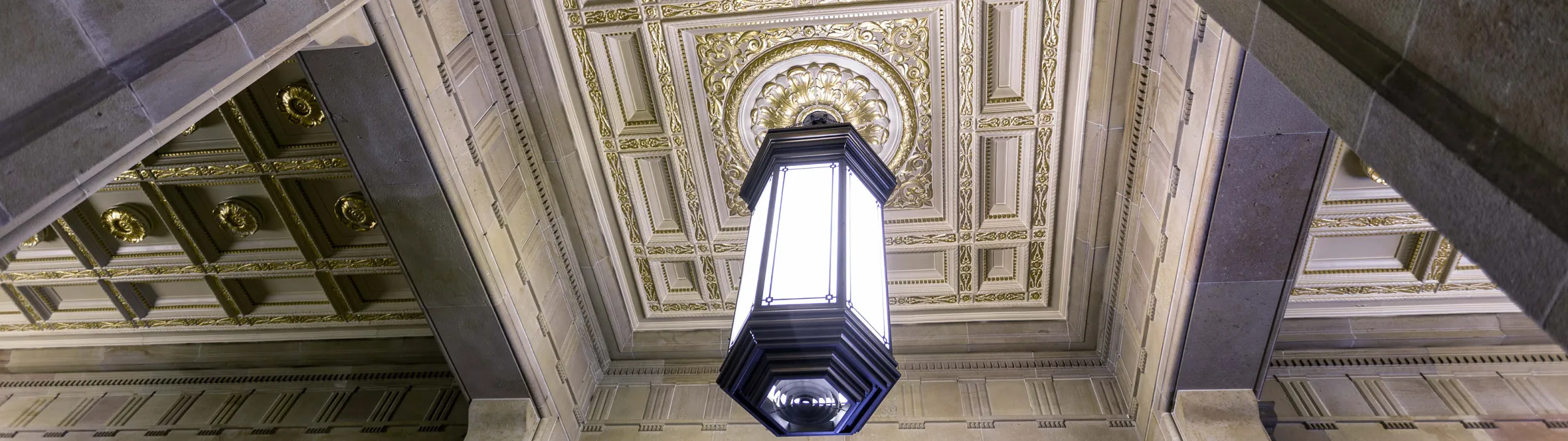Ceiling with Light Fixture from Below