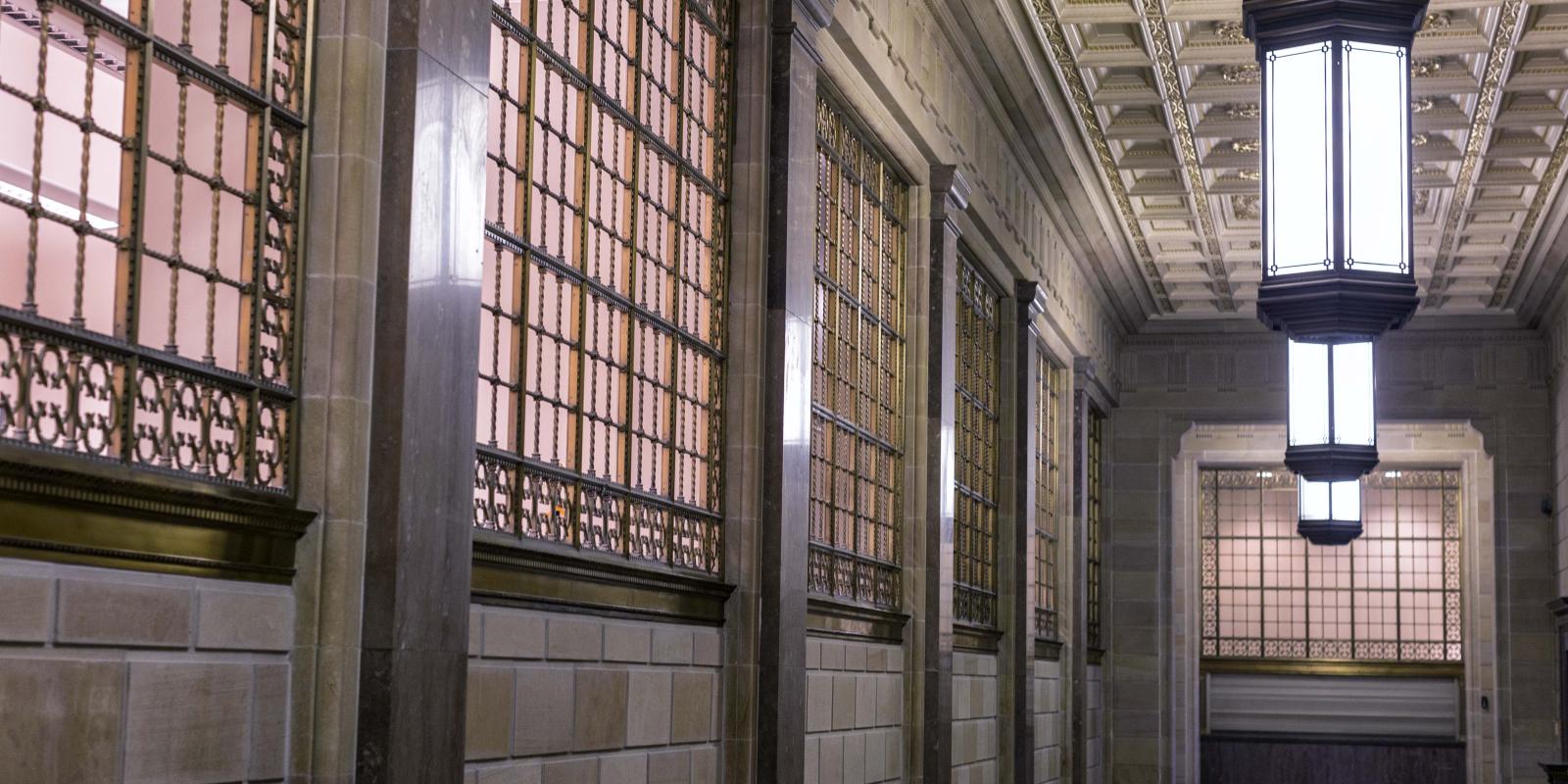 U.S. Post Office hallway in the historic courthouse