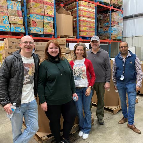 Judge Huffaker and chambers staff at Montgomery Area Food Bank