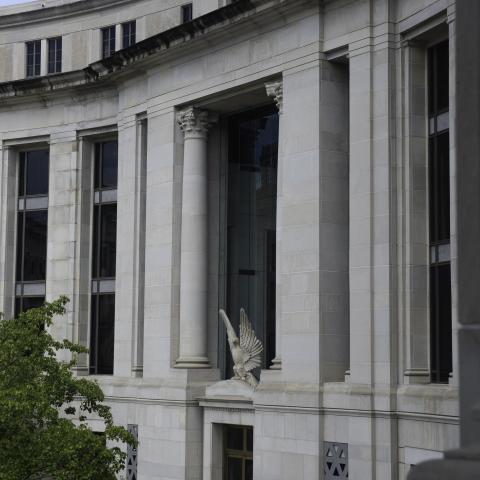 Front of the Alabama Middle District plaza entrance