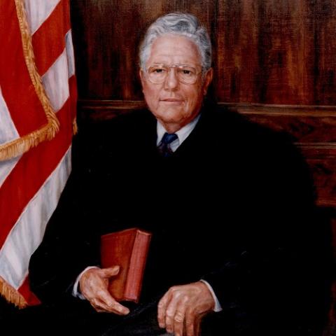 Oil painting portrait of Judge Robert Varner