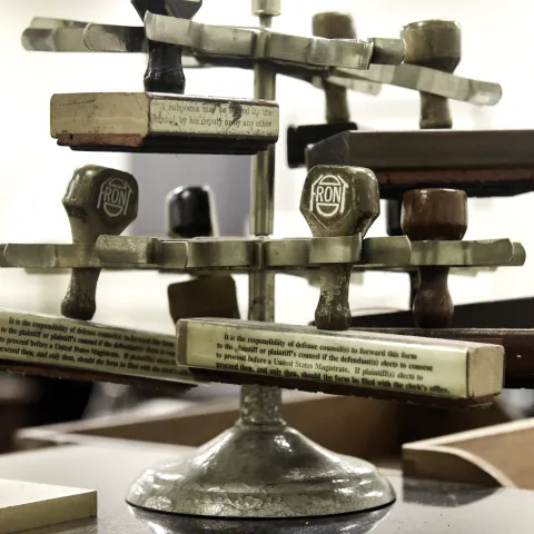 Photo of inked stamps 
