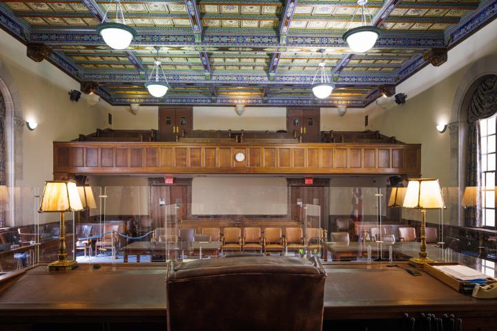 View of Courtroom 2FMJ from the judge's bench